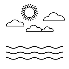 Pictograph of summer vacation