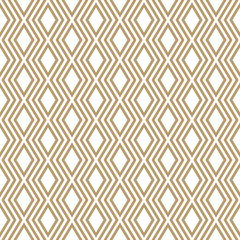 Elegant beige and white rows of rhombuses, seamless vector pattern.