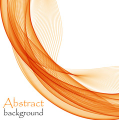Abstract background with orange waves