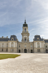 Festetics Palace courtyard in Keszthely, Hungary.