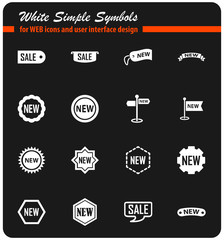 sticker and label icon set