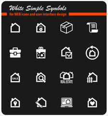 real estate icon set