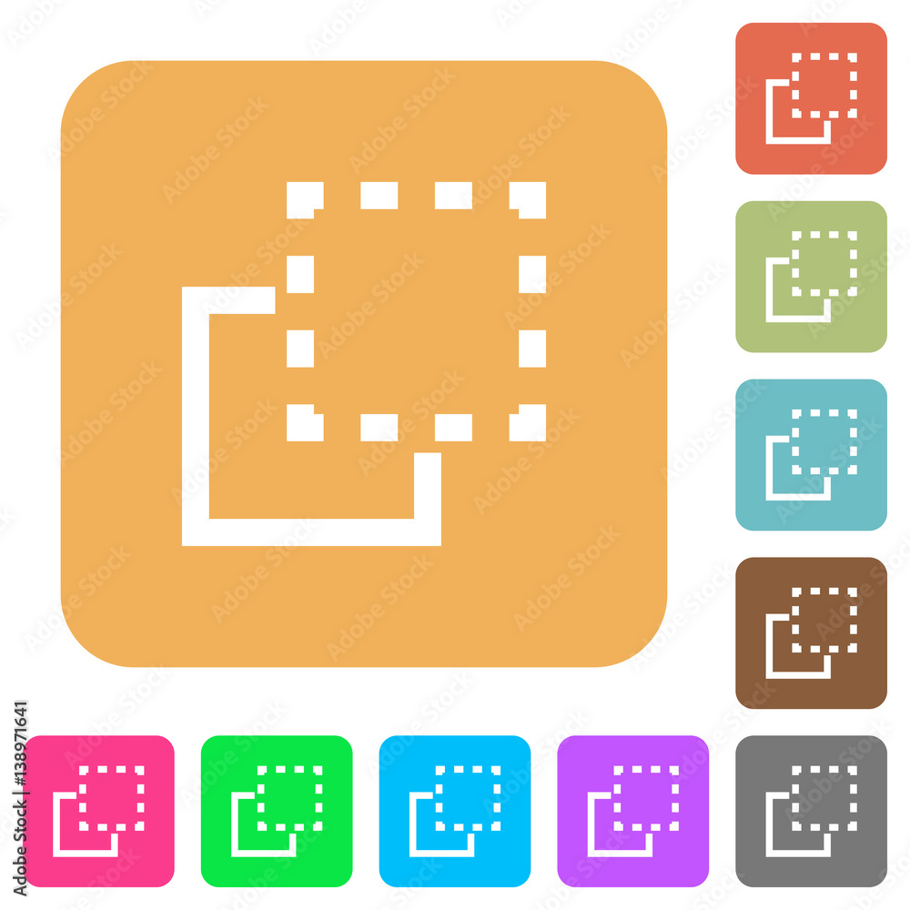Poster bring element to front rounded square flat icons