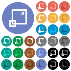 Maximize window round flat multi colored icons
