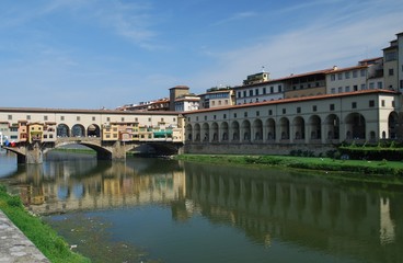 Old Bridge on Arno River in Florence, Italy