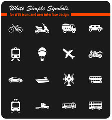 transport types icon set