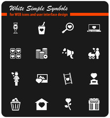 valentine day icon set