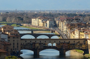 Fototapeta na wymiar Ponte Vecchio, Old Bridge in Florence, Italy