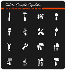 work tools icon set