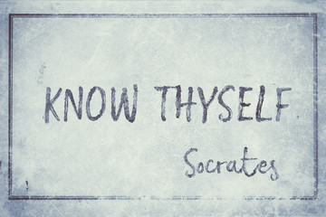 know thyself Socrates cyan