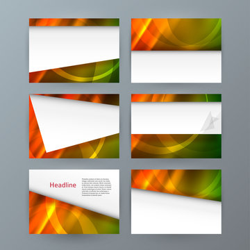 Set Templates Horizontal Presentation Brochure Powerpoint Slide17