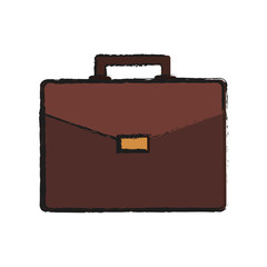 business briefcase icon over white background. vector illustration
