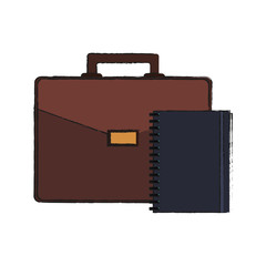 business briefcase icon over white background. vector illustration