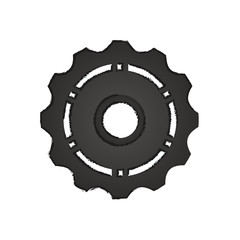 gear wheel icon over white background. vector illustration
