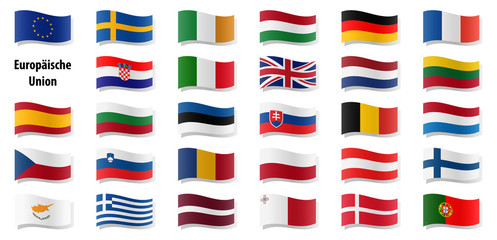 european union flags