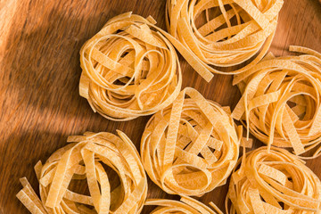 The dry Italian pasta