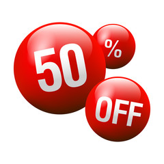 Red Discount Promotion Ball - 50% OFF