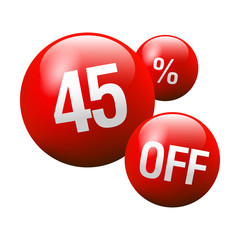 Red Discount Promotion Ball - 45% OFF
