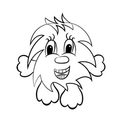 Vector Funny furry animal kind boy
