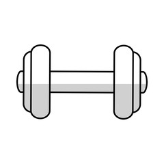 dumbbell icon over white background. vector illustration