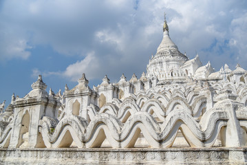 Fototapeta na wymiar Hsinbyume (Myatheindan Pagoda) in Mingun, Myanmar