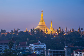 Shwedagon pagoda in Yangon, Myanmar