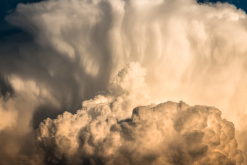 Fototapeta na wymiar large clouds before a storm, natural background