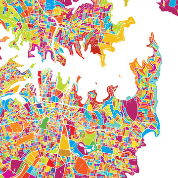 Sydney Colorful Vector Map