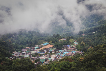 Fototapeta na wymiar Doi Pui Mong Hill Tribe Villageng