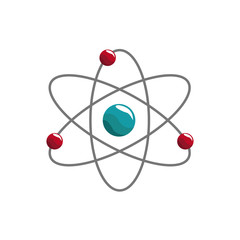 atom icon over white background. colorful design. vector illustration