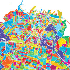 Auckland Colorful Vector Map
