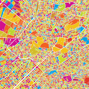 Athens Colorful Vector Map