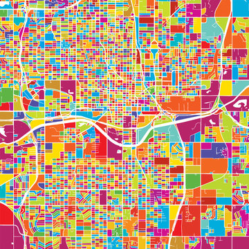 Oklahoma City Colorful Vector Map
