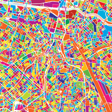 São Paulo Colorful Map