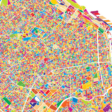 Buenos Aires Colorful Map