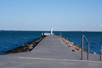 Fototapeta na wymiar Promenade ins Meer