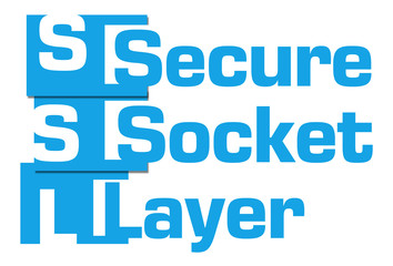 SSL - Secure Socket Layer Blue Abstract Stripes 