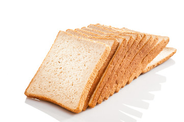 toast bread isolated on white