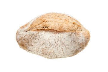 bread loaf on white background