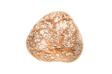 bread loaf on white background
