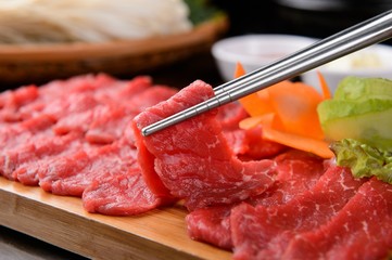 raw beef sashimi