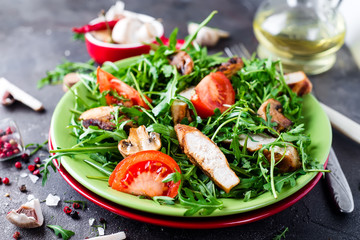 Fresh salad with chicken breast