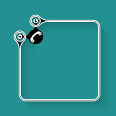 A white box for your text and phone icon