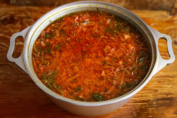 a pot of soup