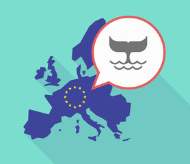 EU map with a whale tail