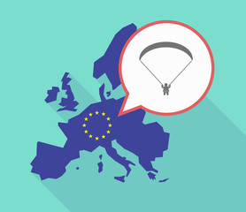 EU map with a paraglider