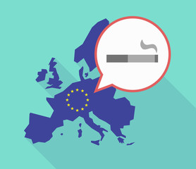 EU map with a cigarette
