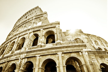 Obraz premium View of Colosseum in a sunny day in Rome, Italy