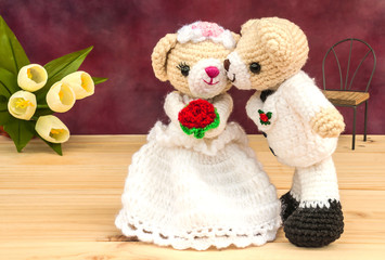 Lovely wedding bear dolls