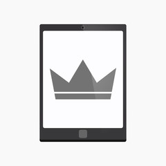 Isolated tablet pc with a crown